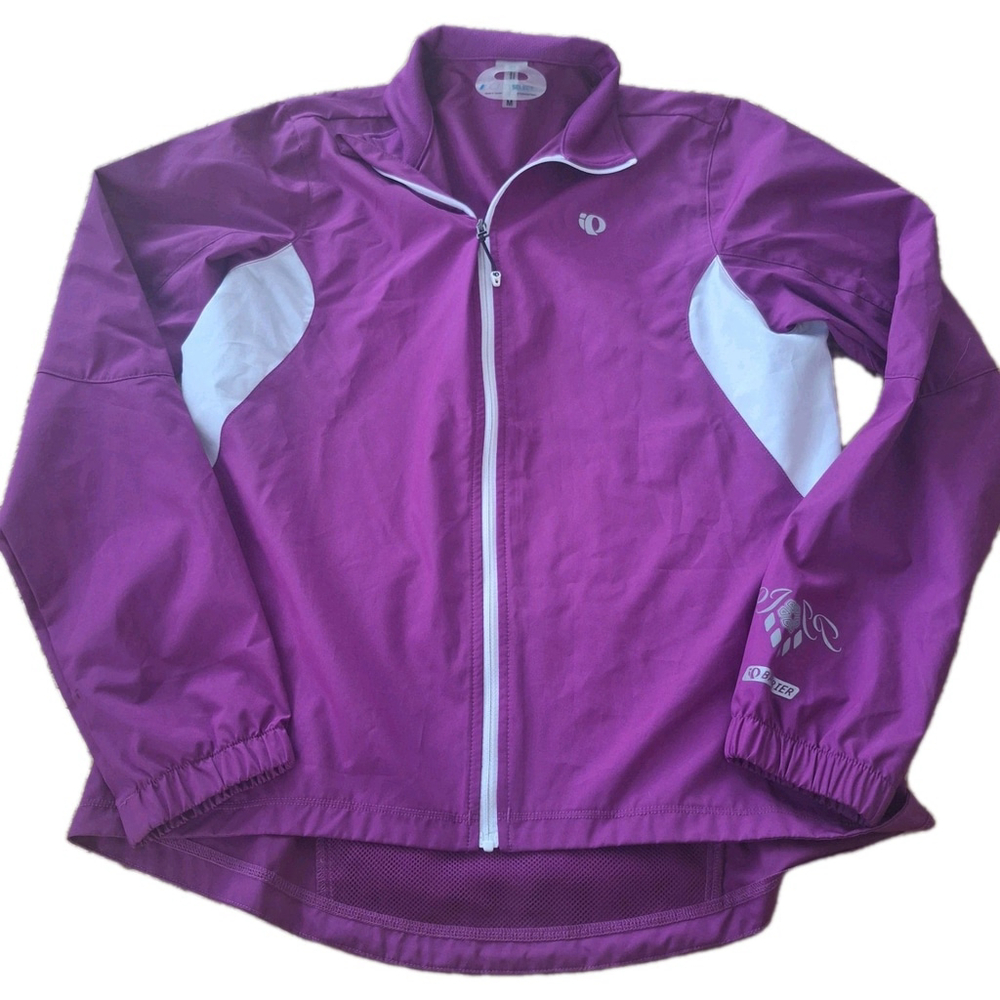 Pearl Izumi Select Purple Cycling Jacket Windbreaker Womens M Biking Full Zip